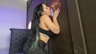 Beautiful slut fucks without a condom with a stranger in glory hole Michelle Aldrete
